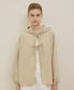 Double Ribbon Hoodie jacket - Beige