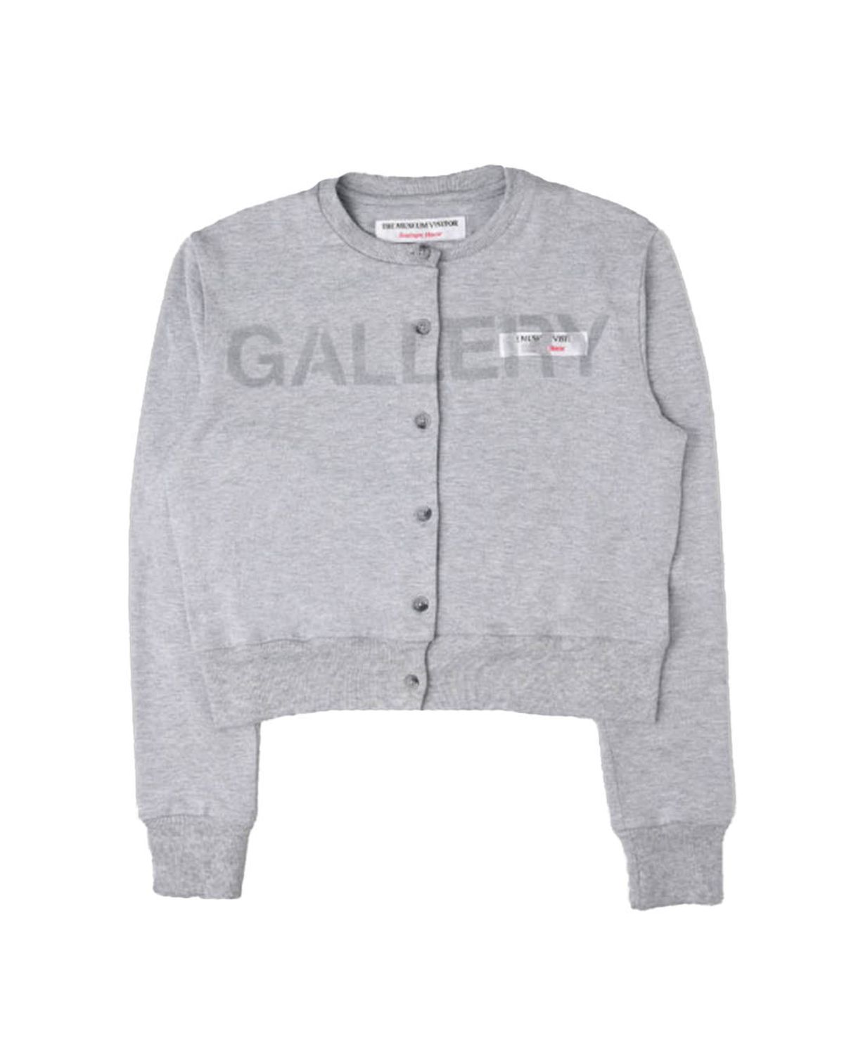 더뮤지엄비지터(THEMUSEUMVISITOR) SPRAYED GALLERY CARDIGAN (GREY)