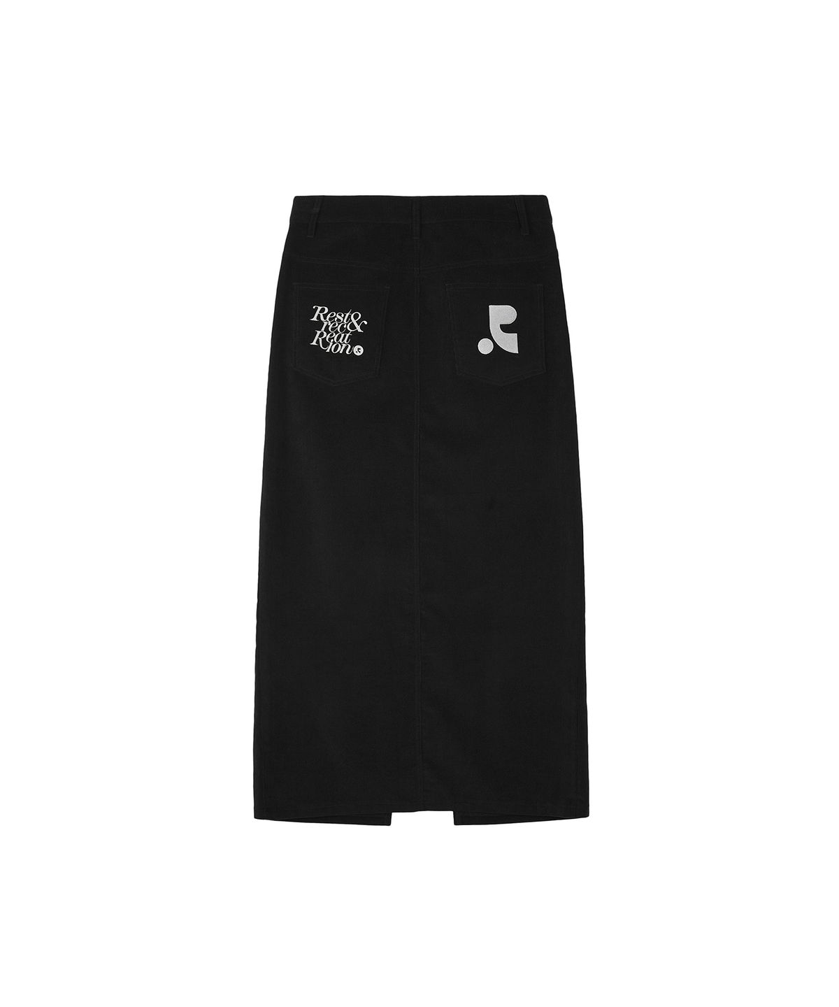 레스트앤레크레이션(REST&RECREATION) CORDUROY MAXI SKIRT - BLACK