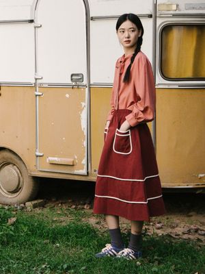 메이플로드 스커트_브릭