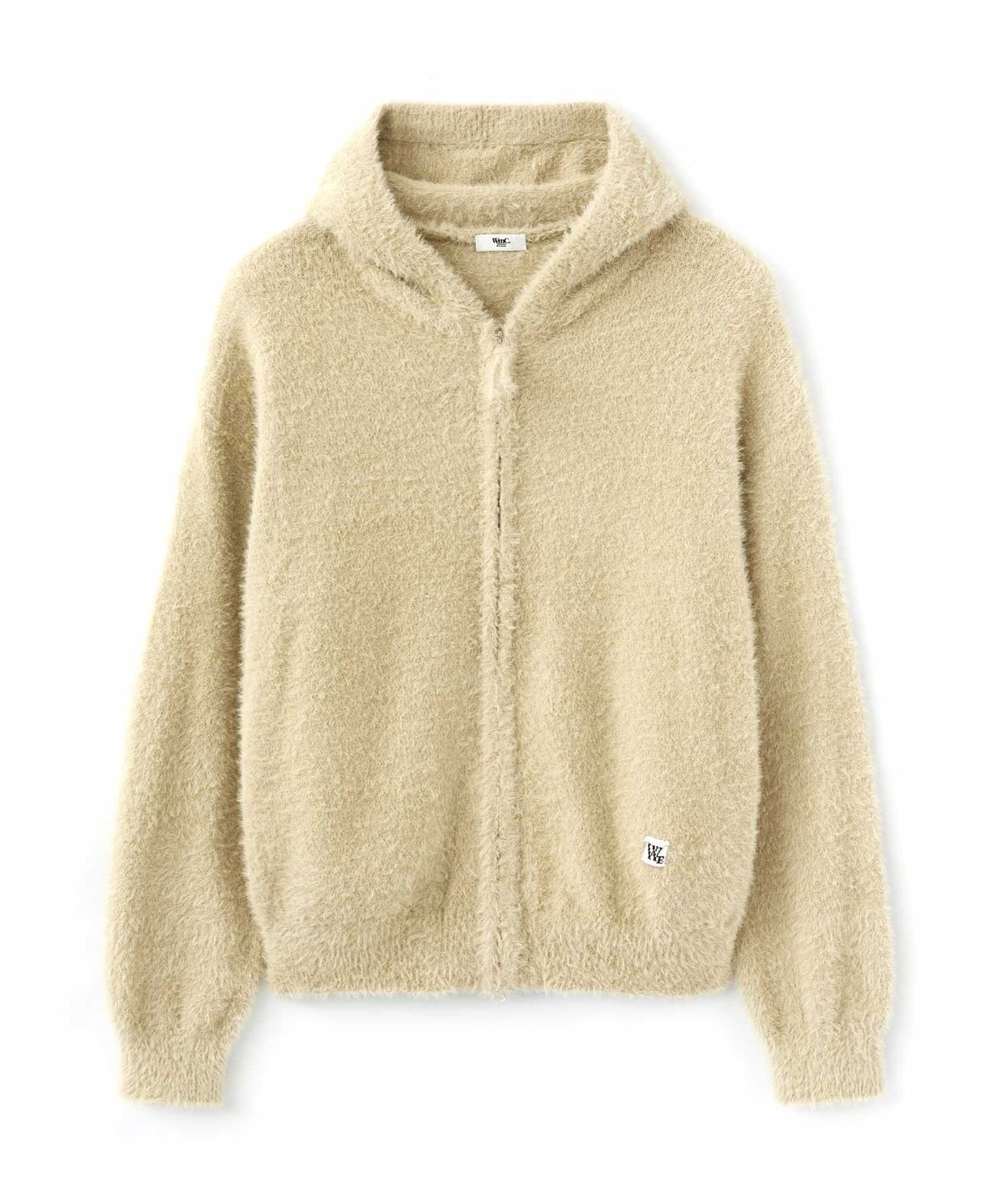 더블유엠씨(WMC) 헤어리 후드 집업_BEIGE