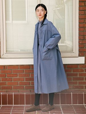 레이트어텀 원피스코트_블루