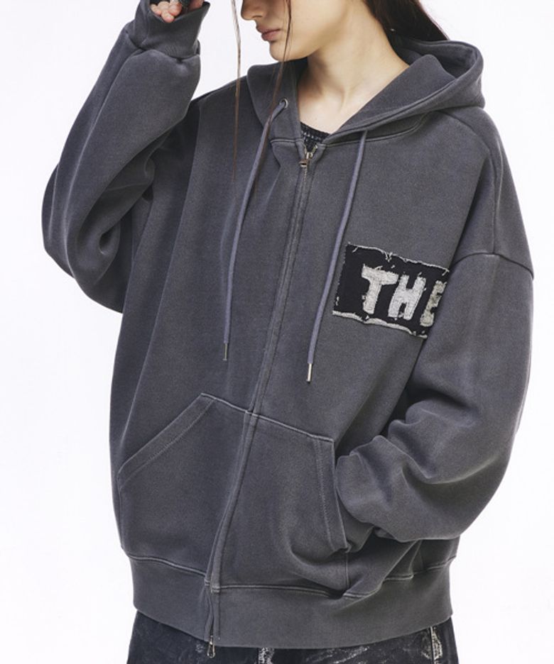 THE Hoody Zip-Up Black