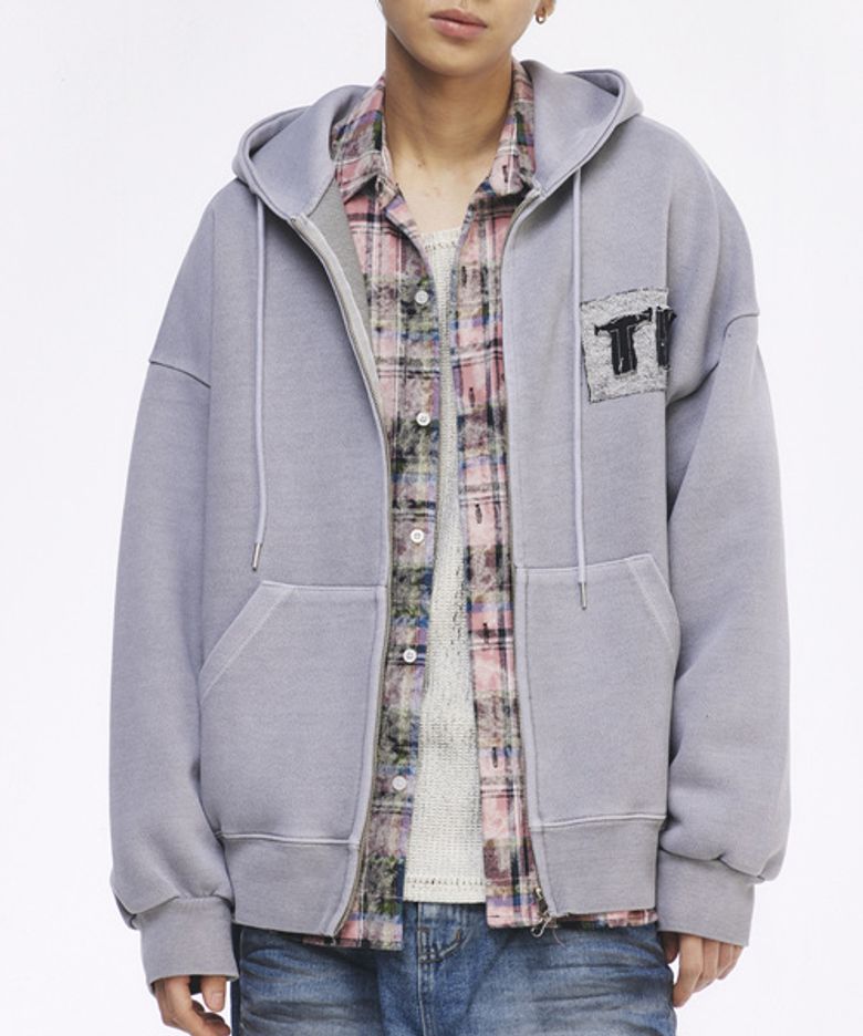 THE Hoody Zip-Up Gray