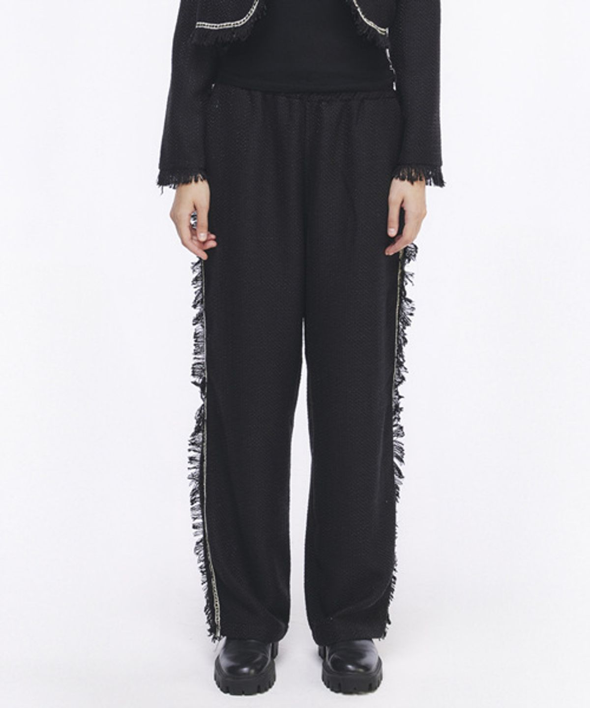 그레이티스트(THE GREATEST) Tweed Banding Pants Black
