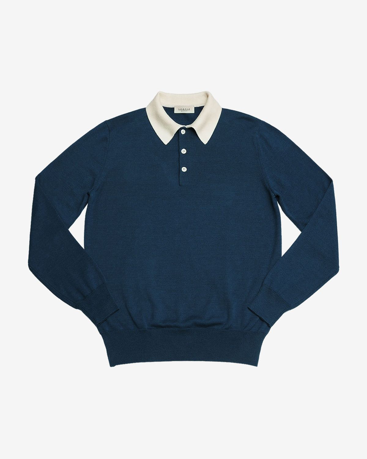솔티(SORTIE) Combination Polo Knit (Blue)
