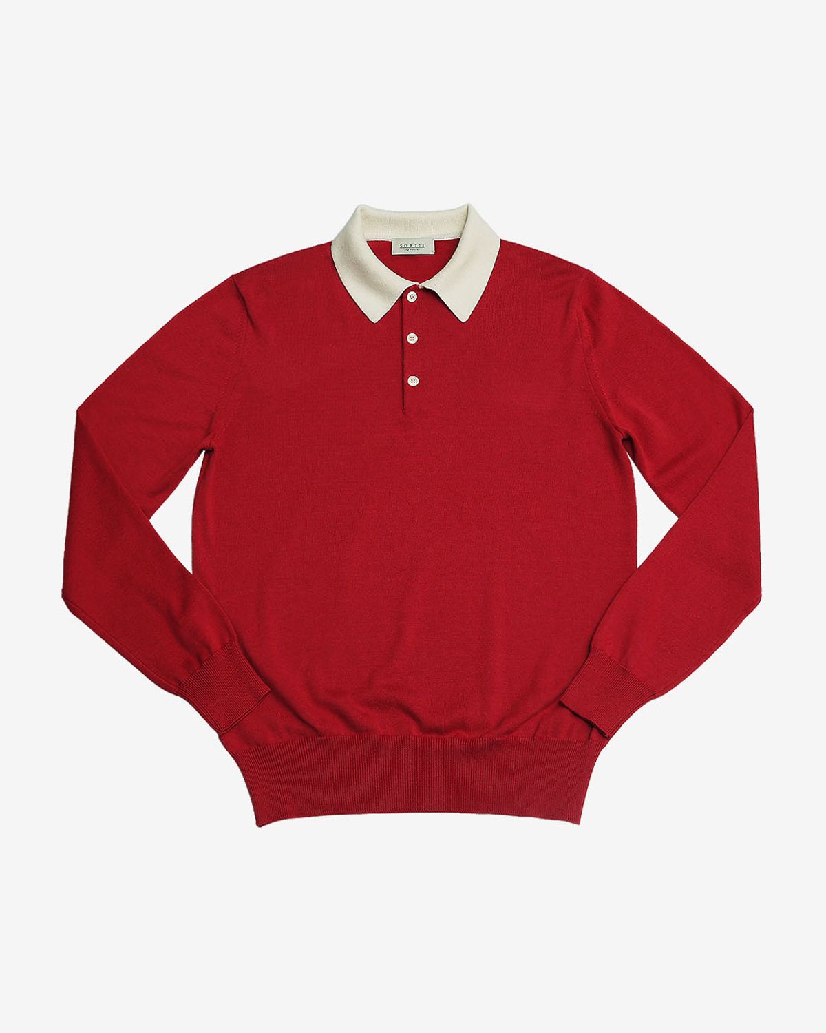 솔티(SORTIE) Combination Polo Knit (Red)
