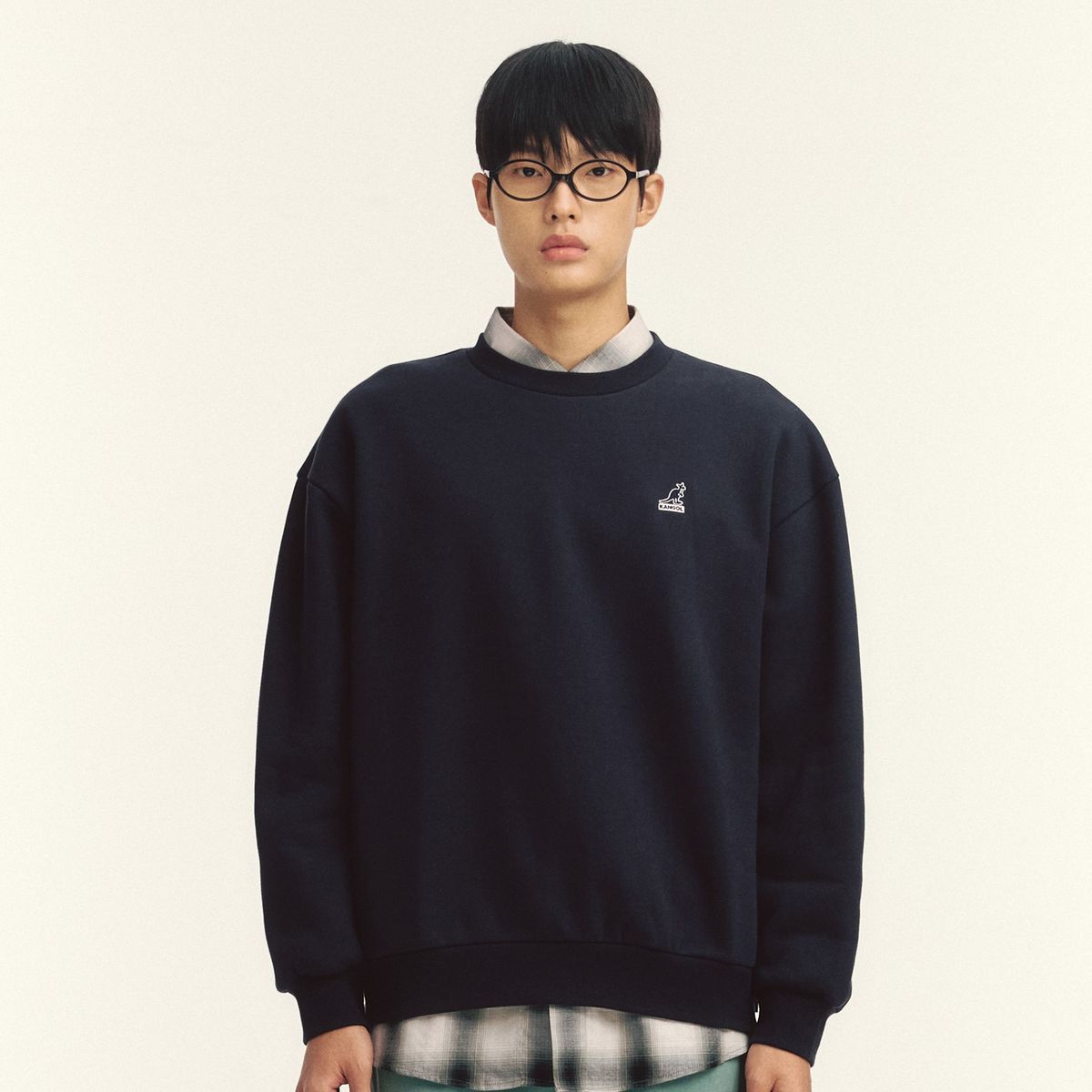 캉골(KANGOL) 빅 심볼 스웨트셔츠 1756 차콜