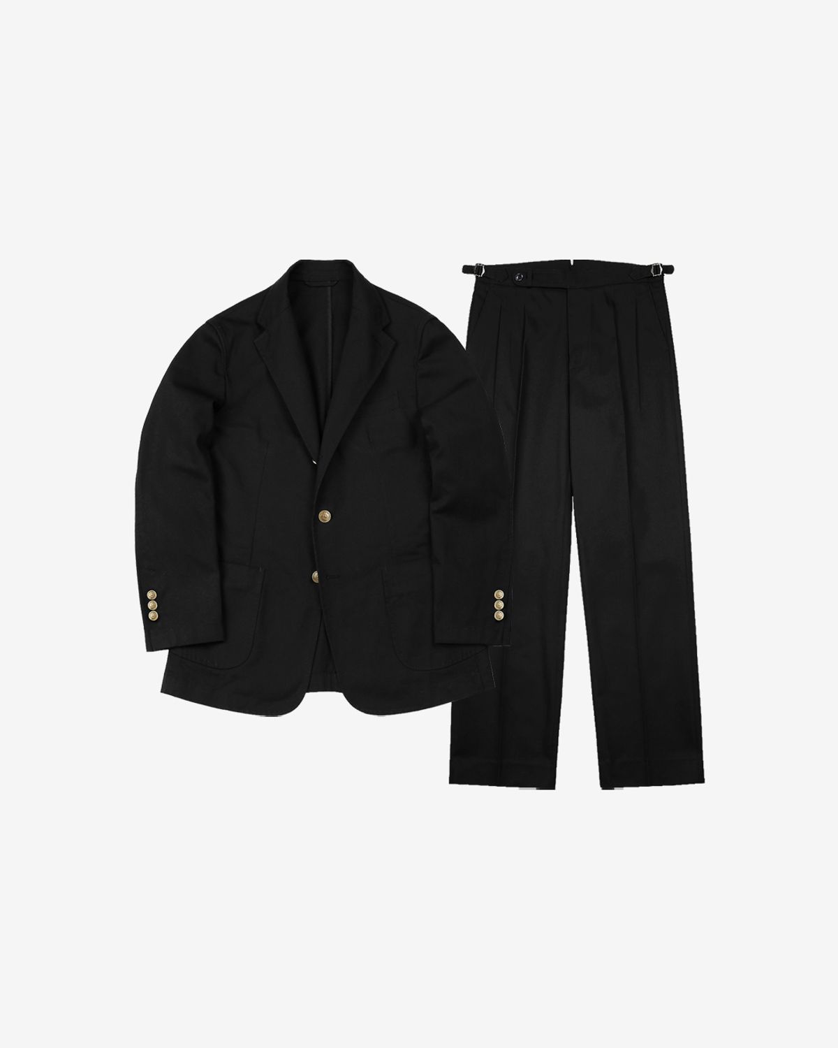 솔티(SORTIE) 405 Cotton Washed Set-up (Black)