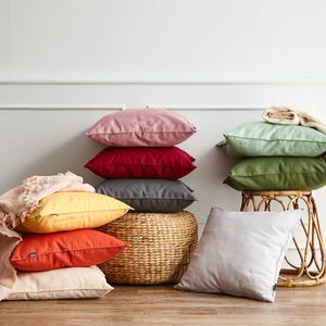 델튼 팝컬러 캔버스 쿠션 겸 방석커버