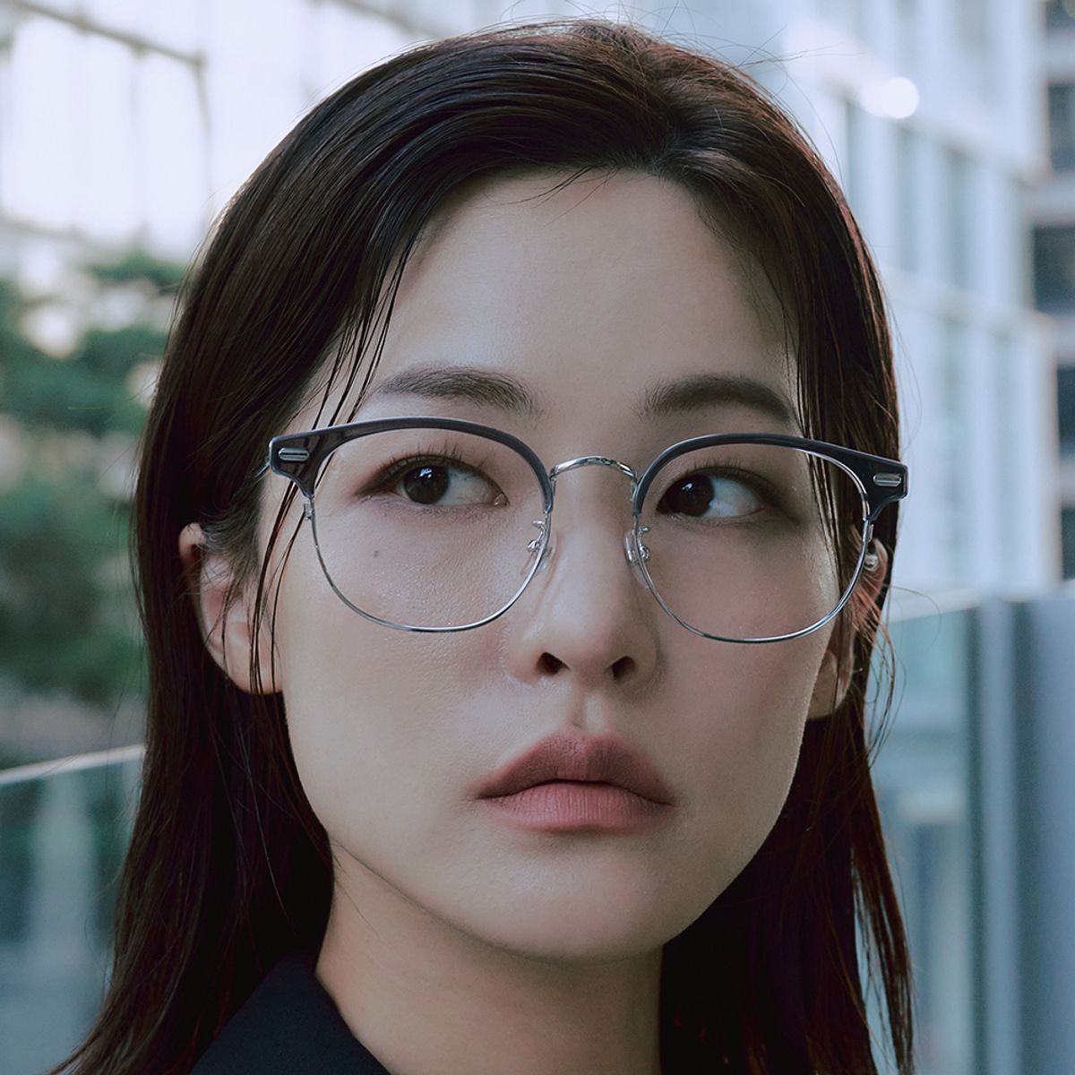 알로아이웨어(ALO EYEWEAR) [illusionist] 오버사이즈 라이트 하금테 그레이/실버 안경테 IL9401 1011G