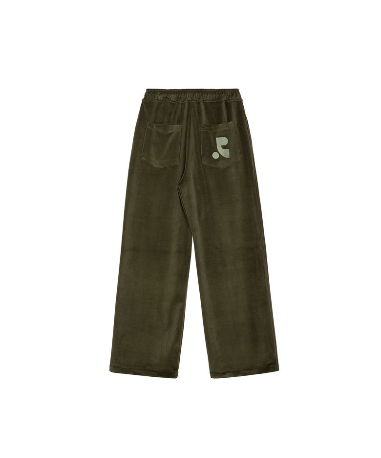 VELVET JOGGER PANTS - KHAKI