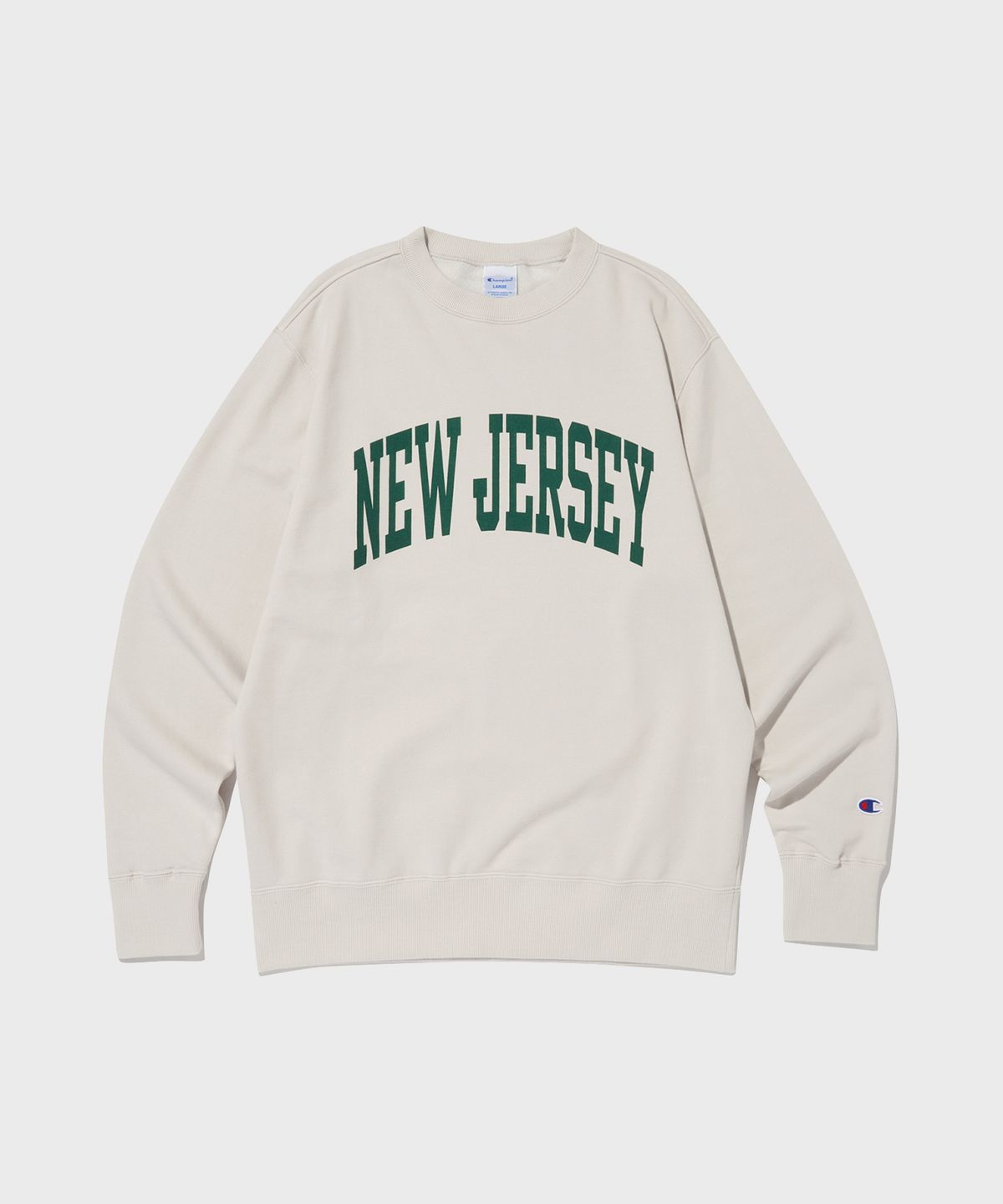 챔피온(CHAMPION) 뉴저지 CVC 크루넥 스웨트셔츠 Beige