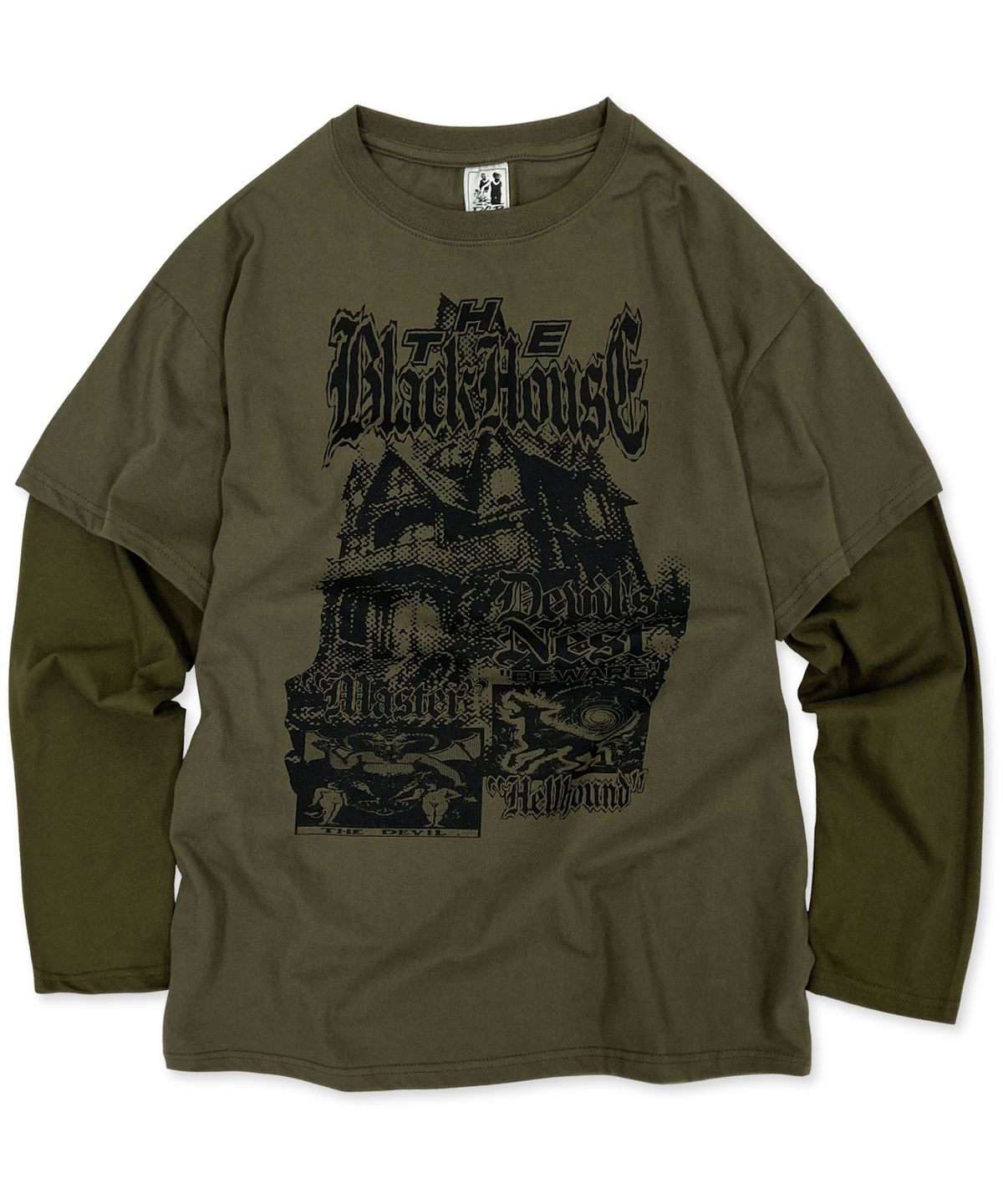 디파이클럽로버스(DEFYCLUBROBBERS) Black House (Layered Long Sleeve)