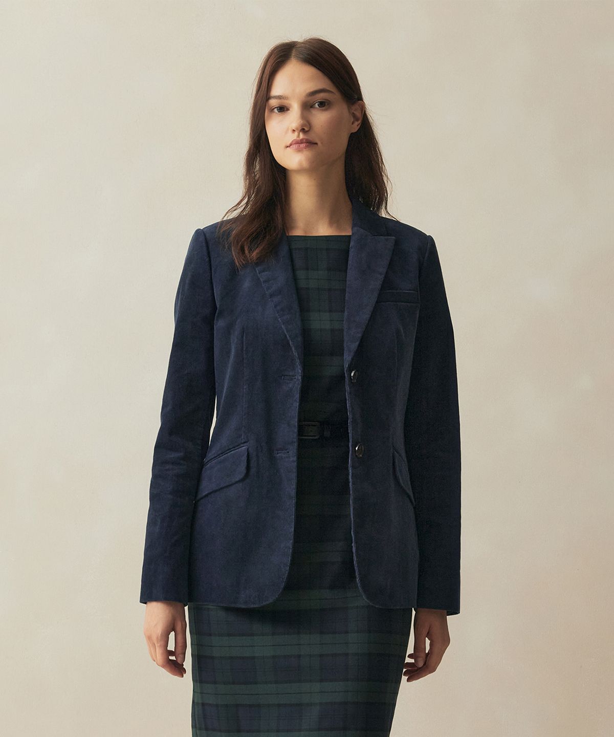 브룩스 브라더스(BROOKS BROTHERS) 코듀로이 2버튼 패치포켓 자켓 (네이비) (BBJSWF5989MEF)