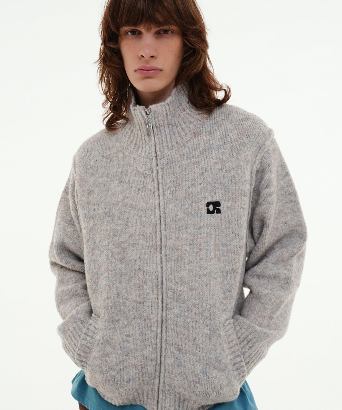 센토르(CENTAUR.KR) CENTAUR CALMING KNIT ZIP-UP_GREY