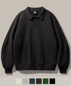 컴피 카라 맨투맨 블랙 YKMT1485