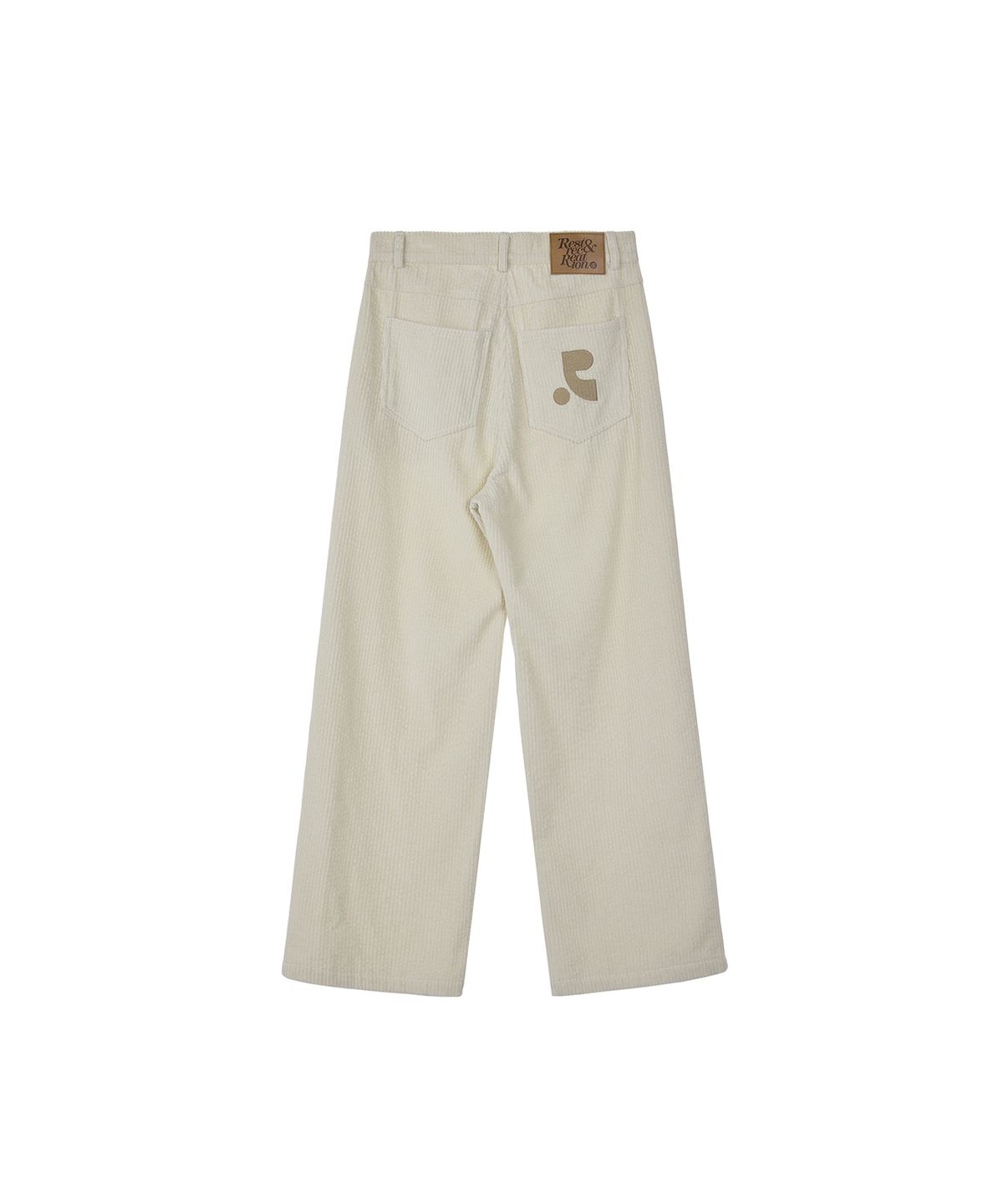 레스트앤레크레이션(REST&RECREATION) LOGO CORDUROY PANTS - IVORY
