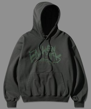 패스 페인팅 헤비코튼 후드 딥그레이 KMHD6831