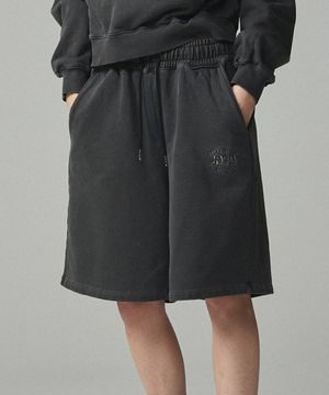 피그먼트 어센틱 자수 버뮤다 팬츠 챠콜