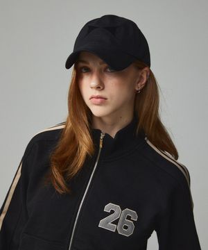 키티 심볼 볼캡 블랙