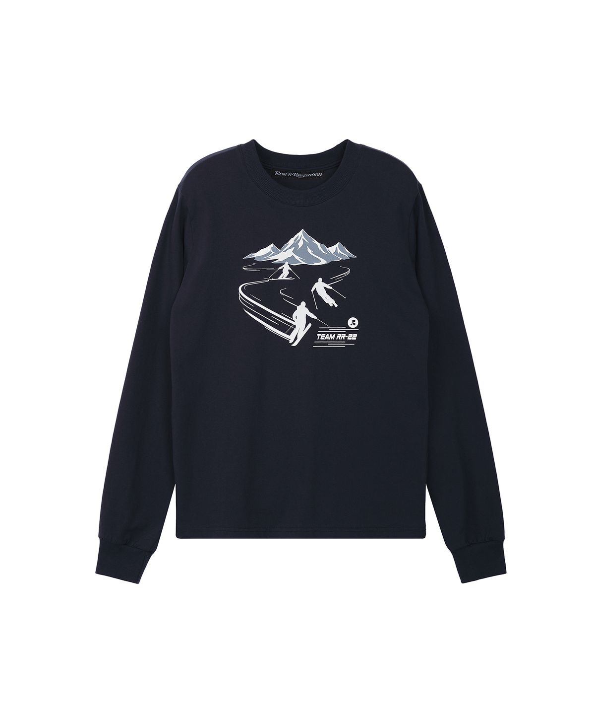 레스트앤레크레이션(REST&RECREATION) 22TEAM GRAPHIC LONG SLEEVE T-SHIRT - NAVY