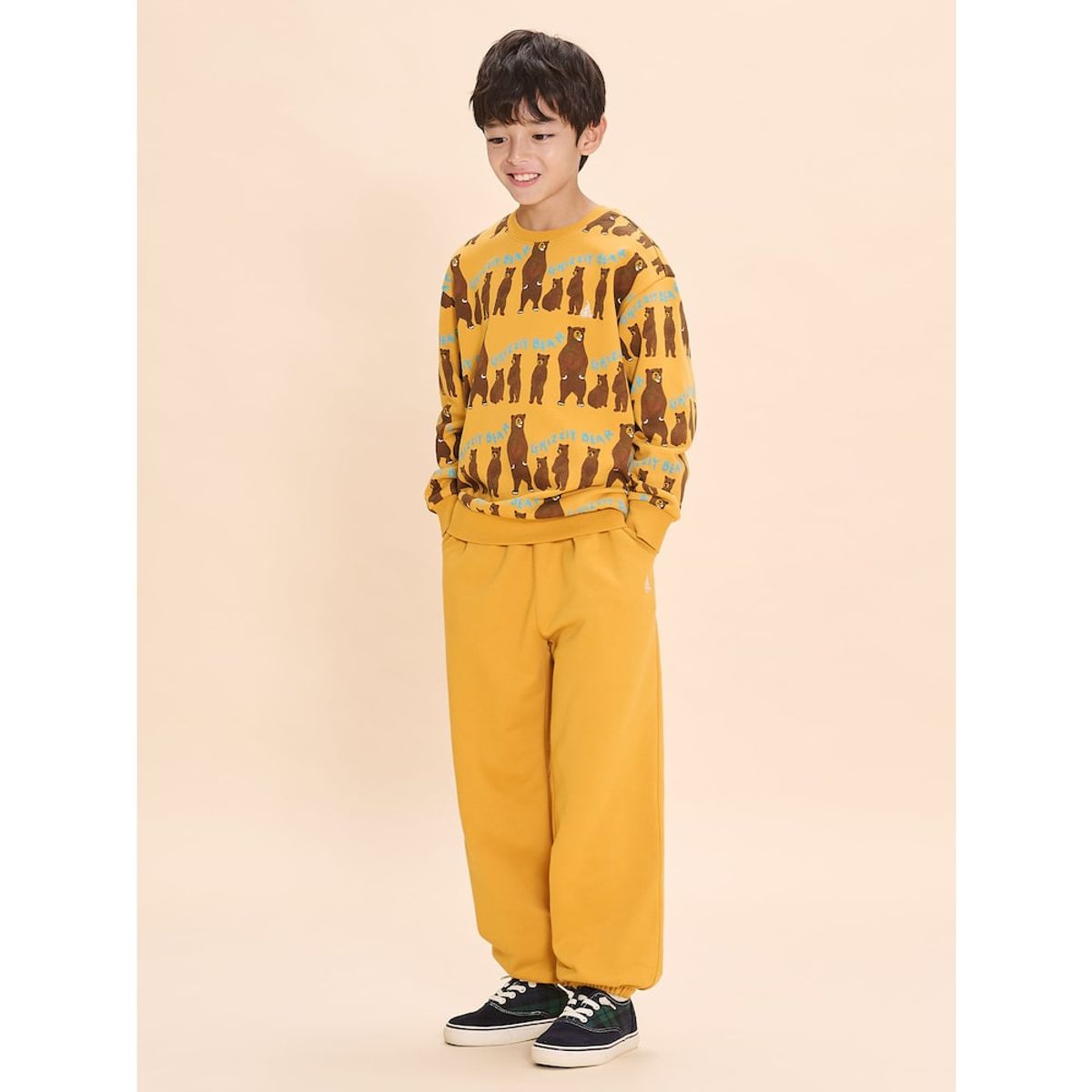 빈폴 키즈(BEANPOLE KIDS) [Print Bakery] 프린트 베이커리 스웨트 세트  옐로우 (BI4941U12E)