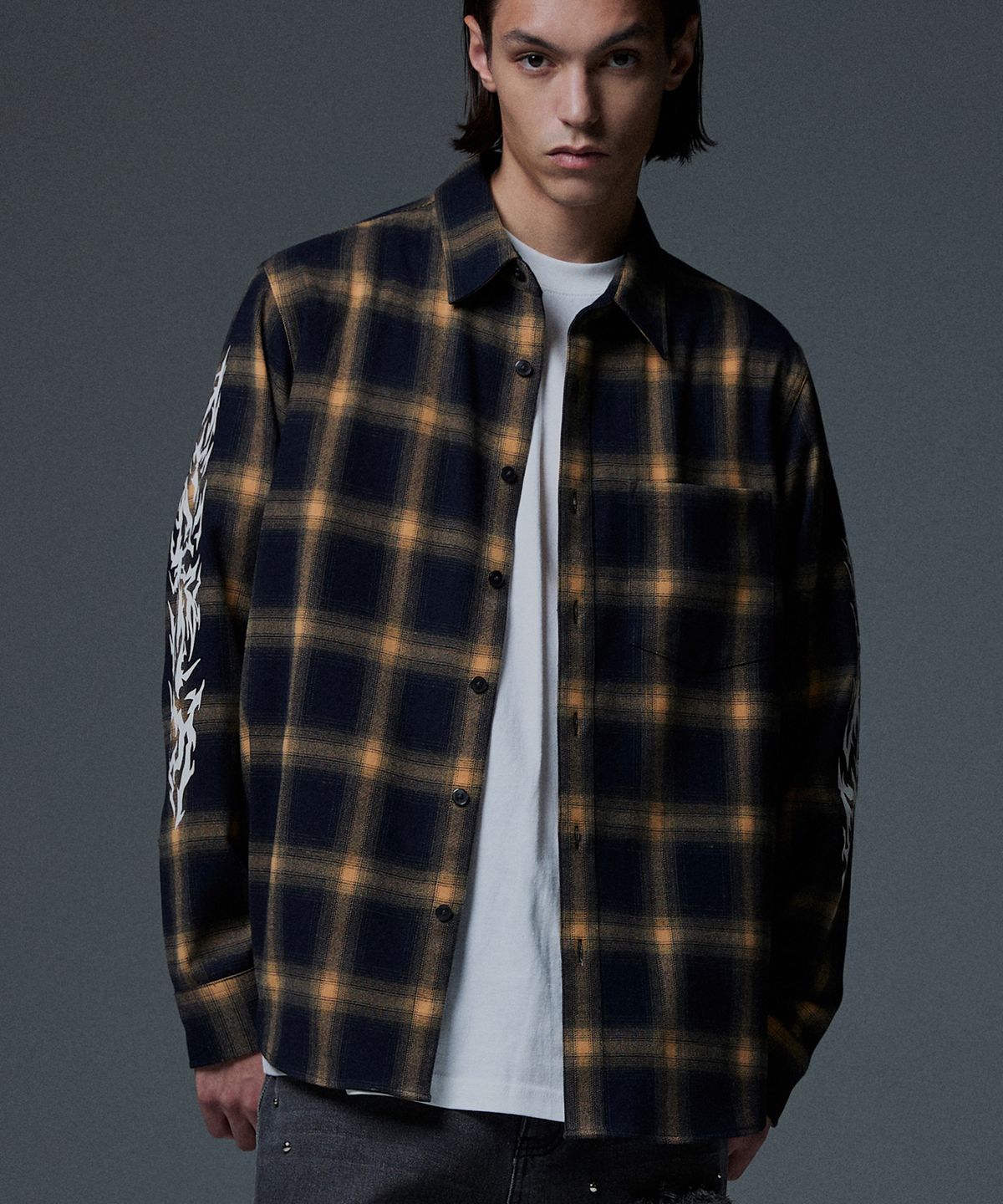 낫포너드(NOT4NERD) N4ND Offshoot Flannel Shirt - Yellow
