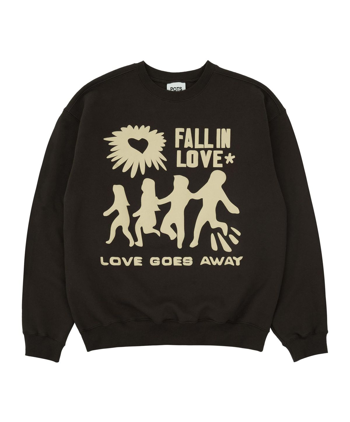 퍼츠(POTS) LOVE GONE SWEATSHIRT [BROWN]