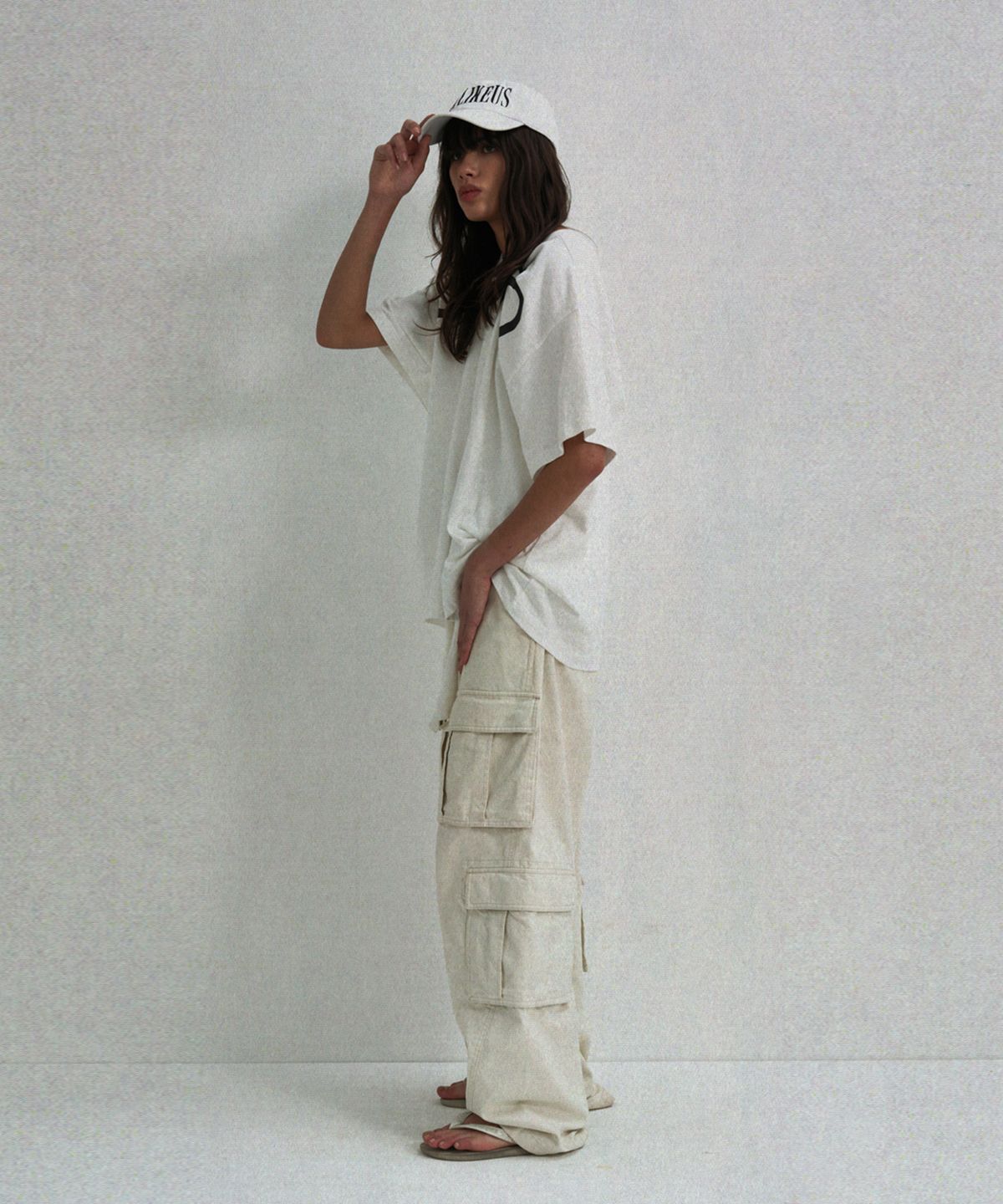 에스이오(s/e/o) WASHED COTTON CANVAS CARGO PANTS_BONE