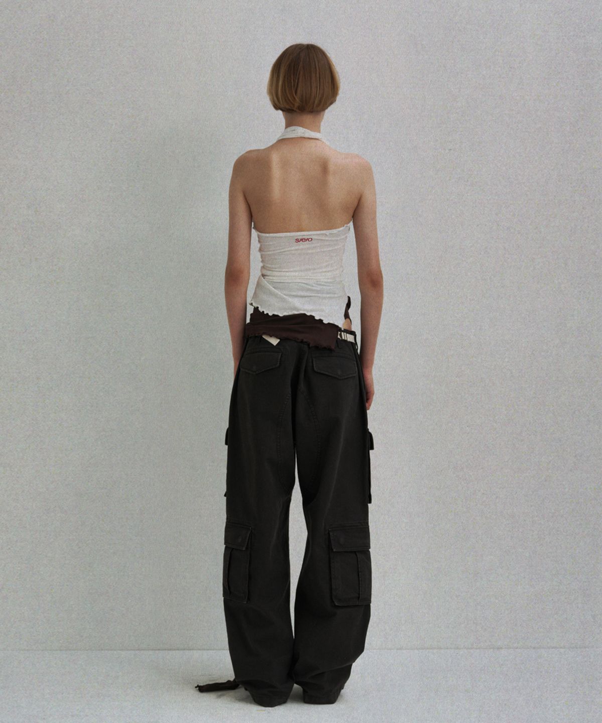 에스이오(s/e/o) WASHED COTTON CANVAS CARGO PANTS_CHARCOAL