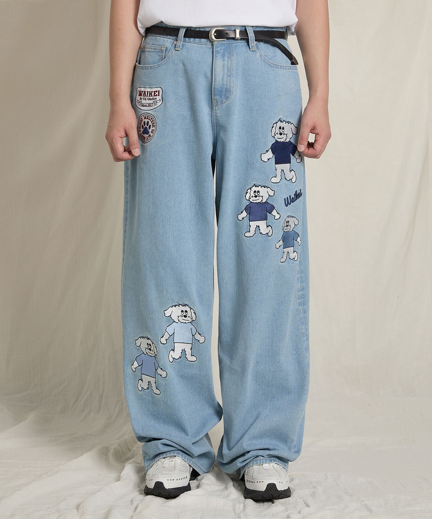 【WAIKEI】Maltese Multi Embroidery Denim Pants MUSINSA | WAI KEI Maltese Multi-Embroidery Denim Pants Light