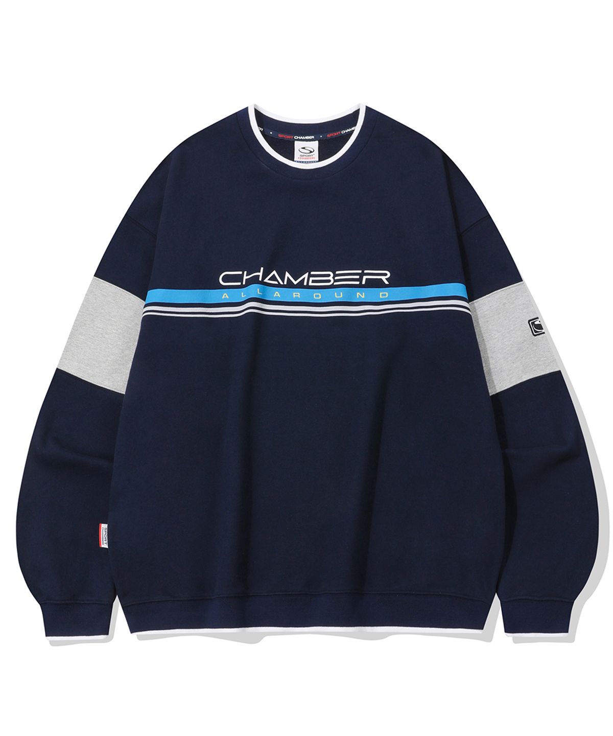 스포츠챔버(SPORT CHAMBER) SC 블록 스웻셔츠(네이비)