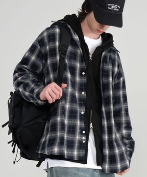 시티보이 빅 오버핏 플레이드 체크 셔츠 3Color