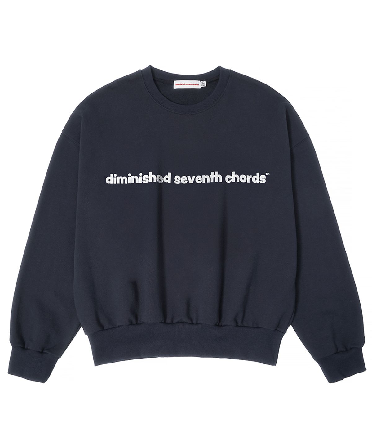 디미니쉬드 세븐스 코즈(DIMINISHED SEVENTH CHORDS) 디스크 시크니쳐 로고 스웻셔츠(네이비)