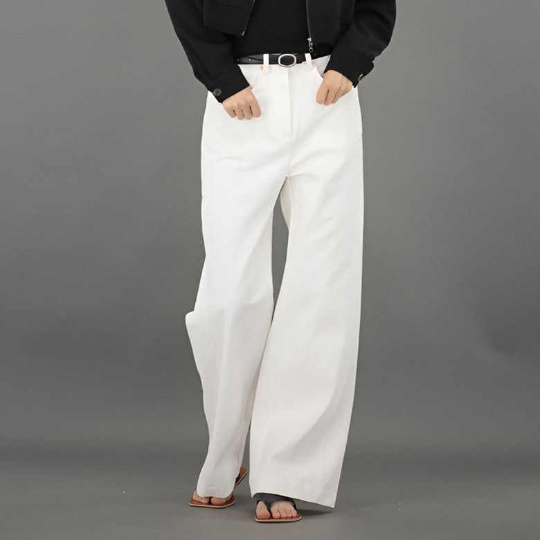 Semi Wide Denim Jean Pants _White