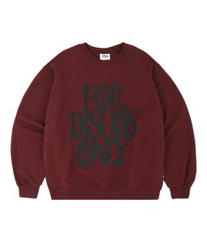 [기모/논기모] 피치스킨 디스코 그래픽 맨투맨 - 버건디