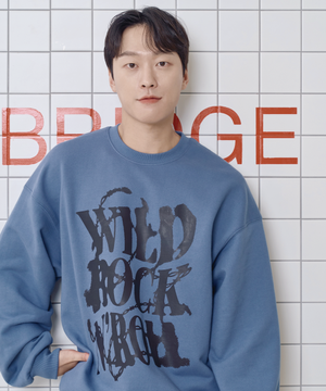 와일드 락 앤 롤  맨투맨_블루