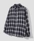 오버핏 플란넬 체크 셔츠 [블랙]