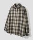오버핏 플란넬 체크 셔츠 [카키]