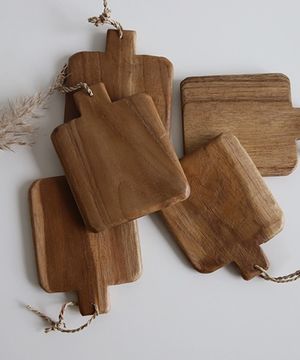 티크목 우드 티코스터