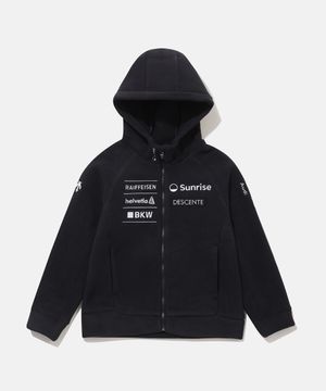 [영애슬릿][SWISS SKI] 후드형 본딩 플리스 자켓 블랙(SP42JSKTO5)