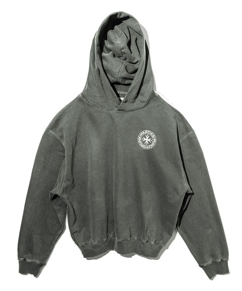 Circle Logo Garment Dyed Hoodie (KHAKI)