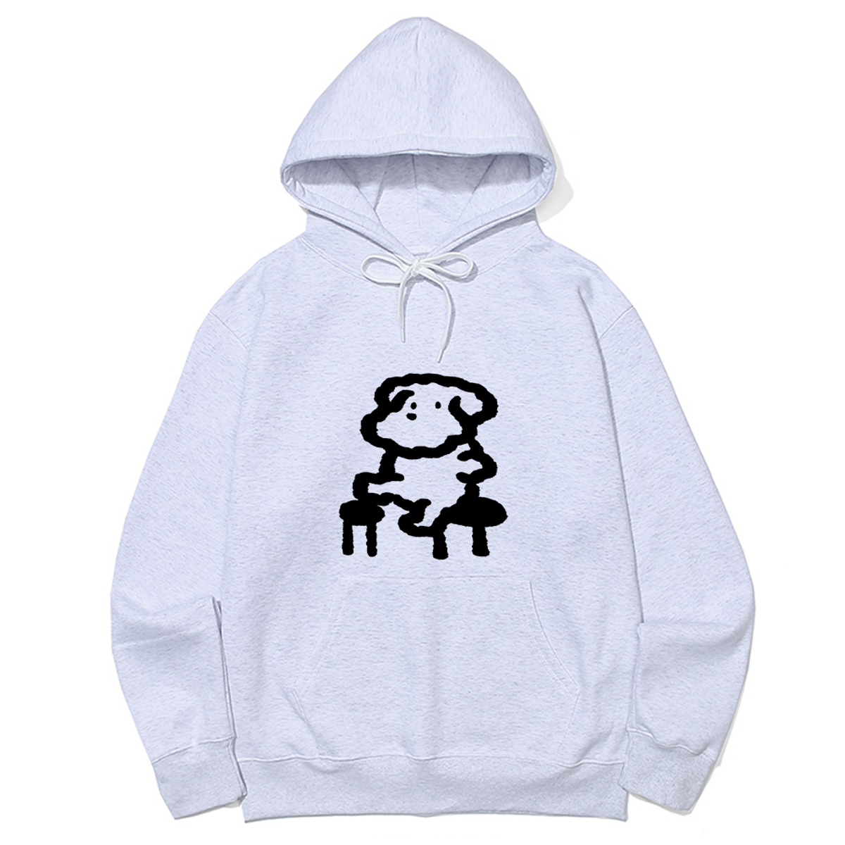 어썸어스(AWESOMEUS) DOG SITTING ON A CHAIR HOODIE_3 COLOR