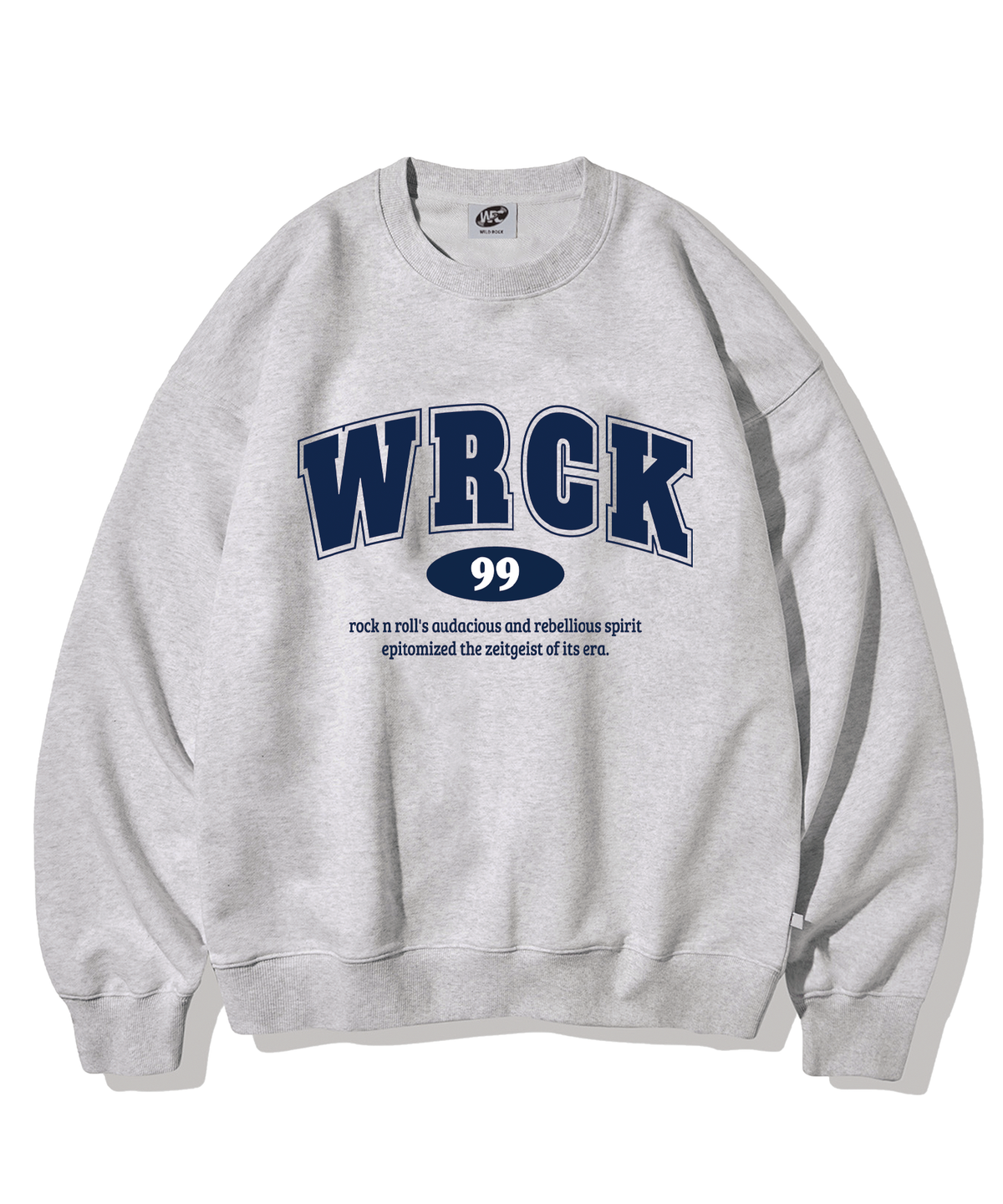 와일드락(WILDROCK) WRCK 아치로고 맨투맨_다크그레이