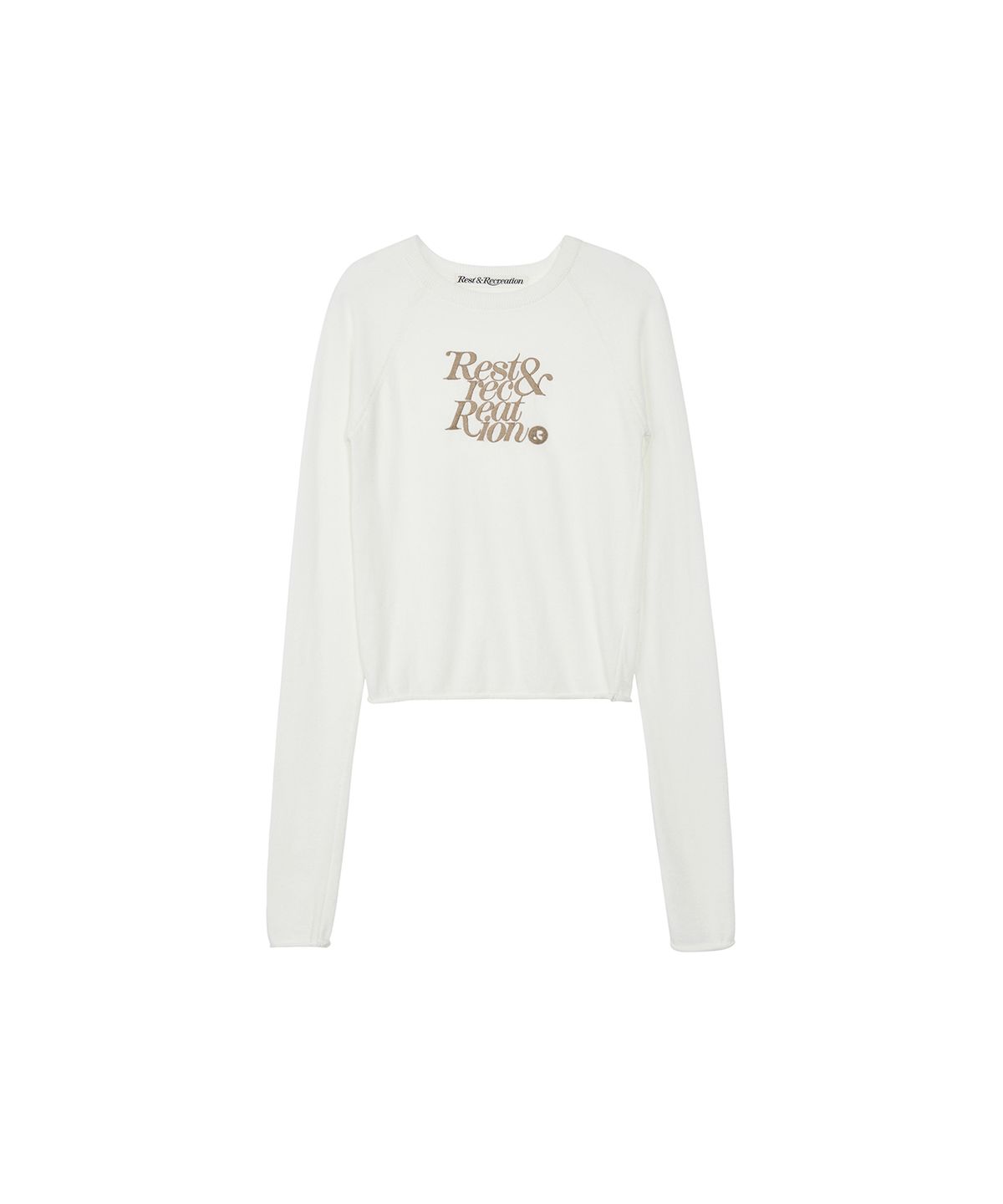레스트앤레크레이션(REST&RECREATION) RAGLAN LONG SLEEVE KNIT - IVORY