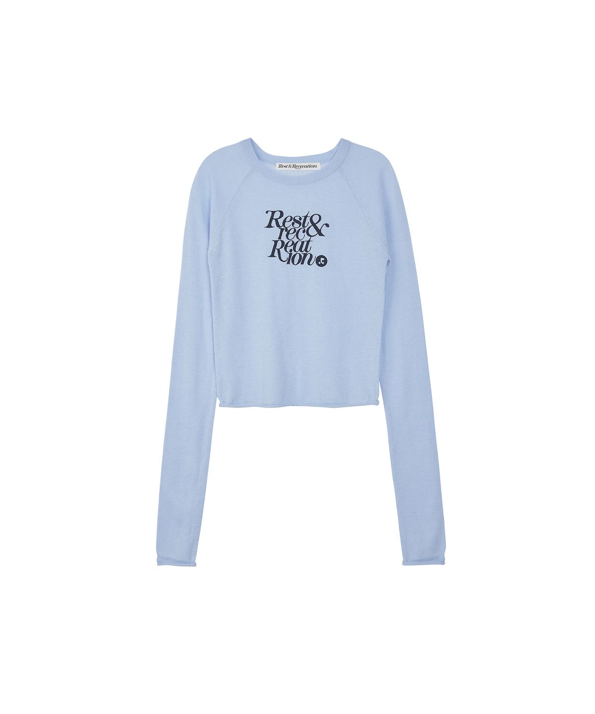 레스트앤레크레이션(REST&RECREATION) RAGLAN LONG SLEEVE KNIT - SKY BLUE