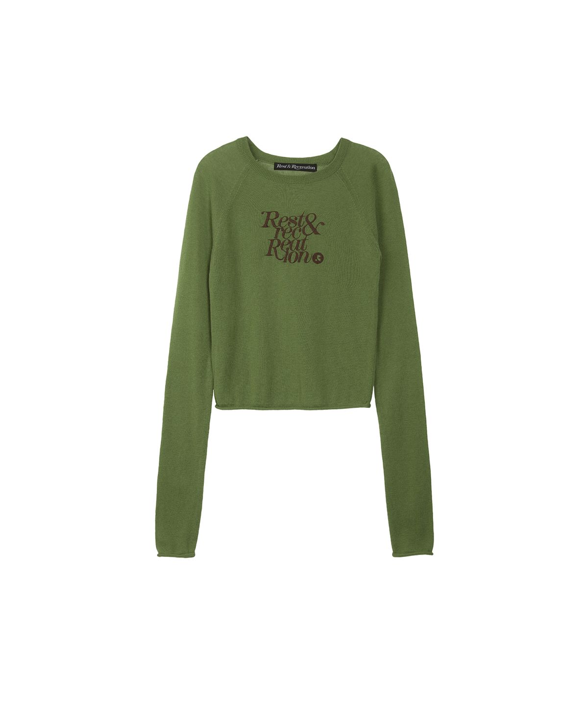 레스트앤레크레이션(REST&RECREATION) RAGLAN LONG SLEEVE KNIT - KHAKI