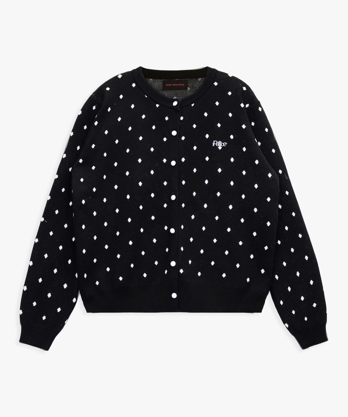핑크파인애플(PINKPINEAPPLE) POLKA DOT CARDIGAN_BLACK