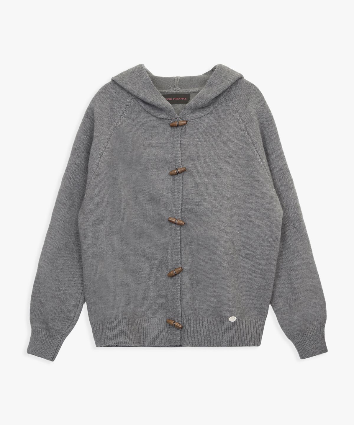 핑크파인애플(PINK PINEAPPLE) TOGGLE HOODIE CARDIGAN_GREY